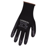 Gants enduits de mousse de nitrile, noir, petit