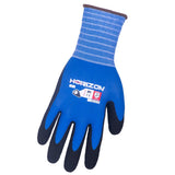 Gants enduits de nitrile à texture sablée, bleu