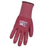 Gants enduits de silicone résistants aux coupures, rouge