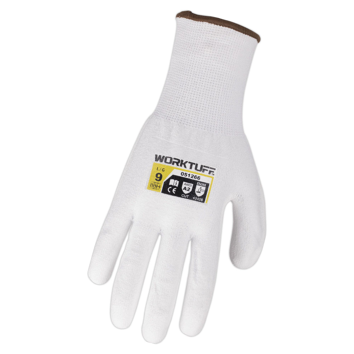 Gants résistants aux coupures ANSI A2, blanc