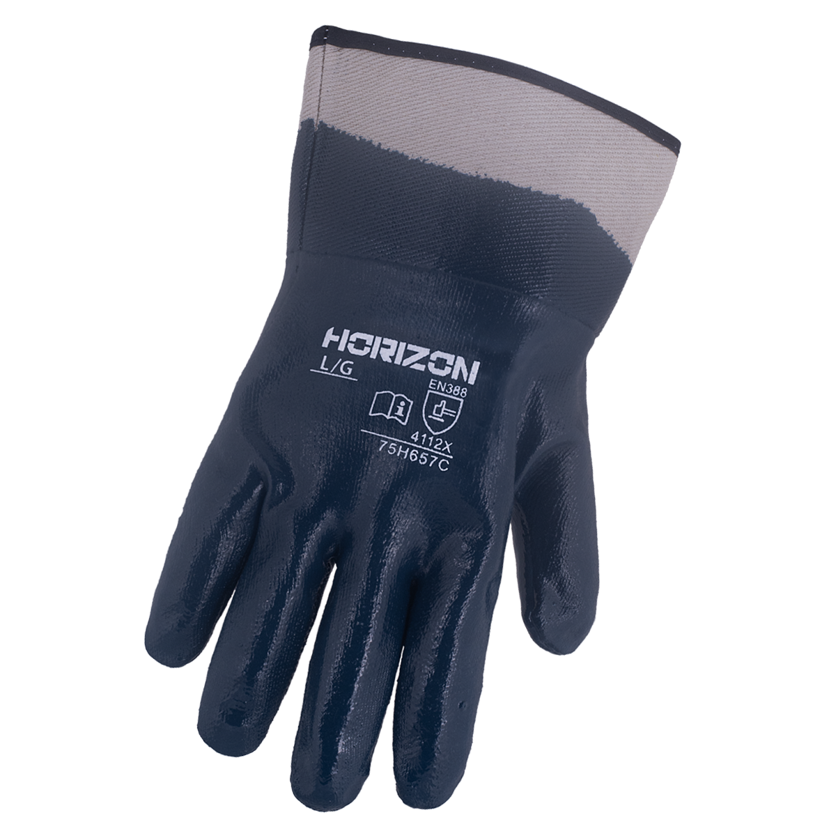 Gants enduits de nitrile. marine