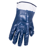 Gants enduit de nitrile avec protection TPR, Bleu