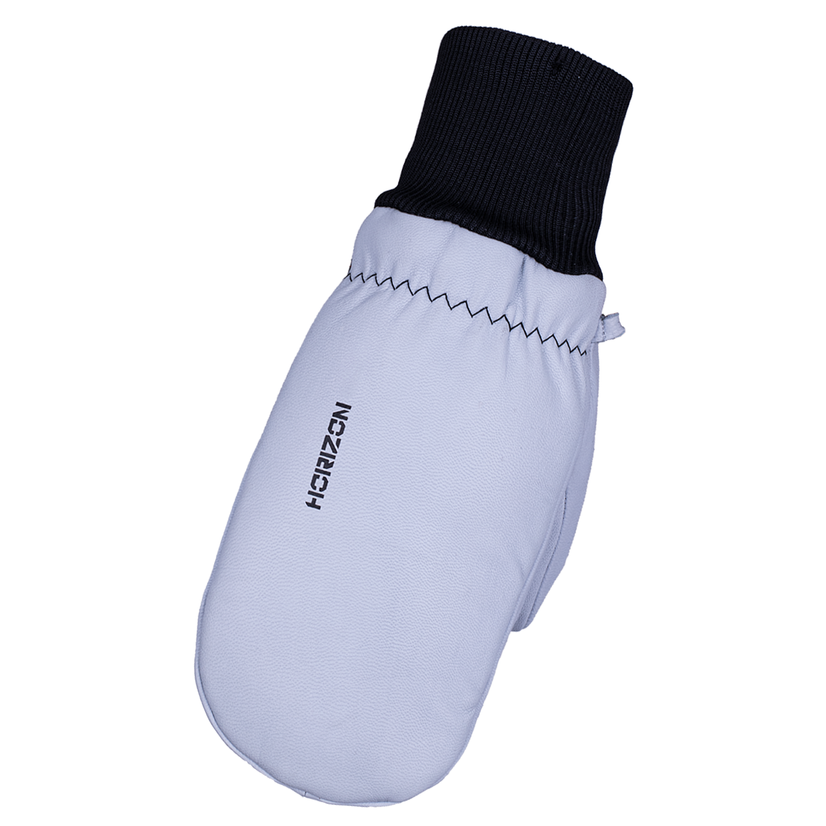 Mitaines gantées en cuir, noir/blanc