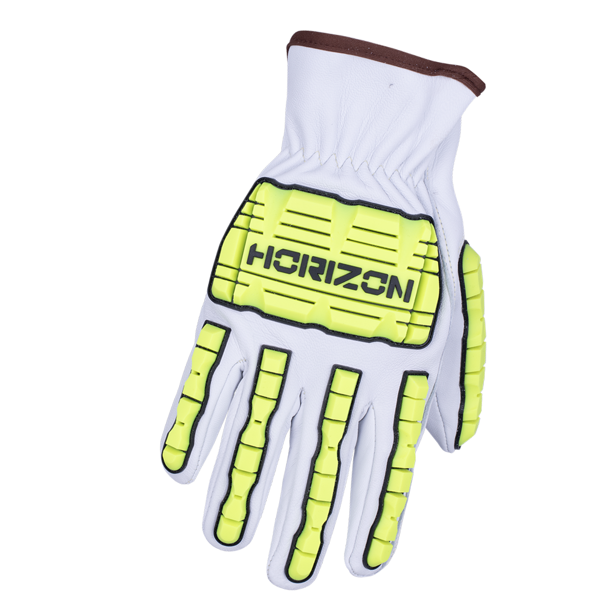 Gants en cuir de chèvre avec protection d'impact, Blanc