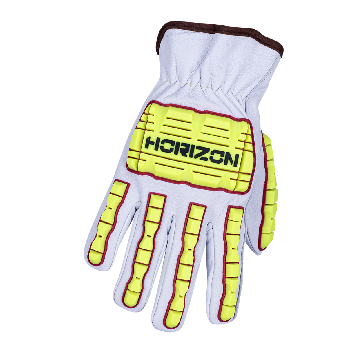 Gants en cuir de chèvre anti-coupure A6 avec protection d'impact, blanc