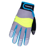 Gants de performance pour femmes endurance HD, gris/jaune haute visibilité