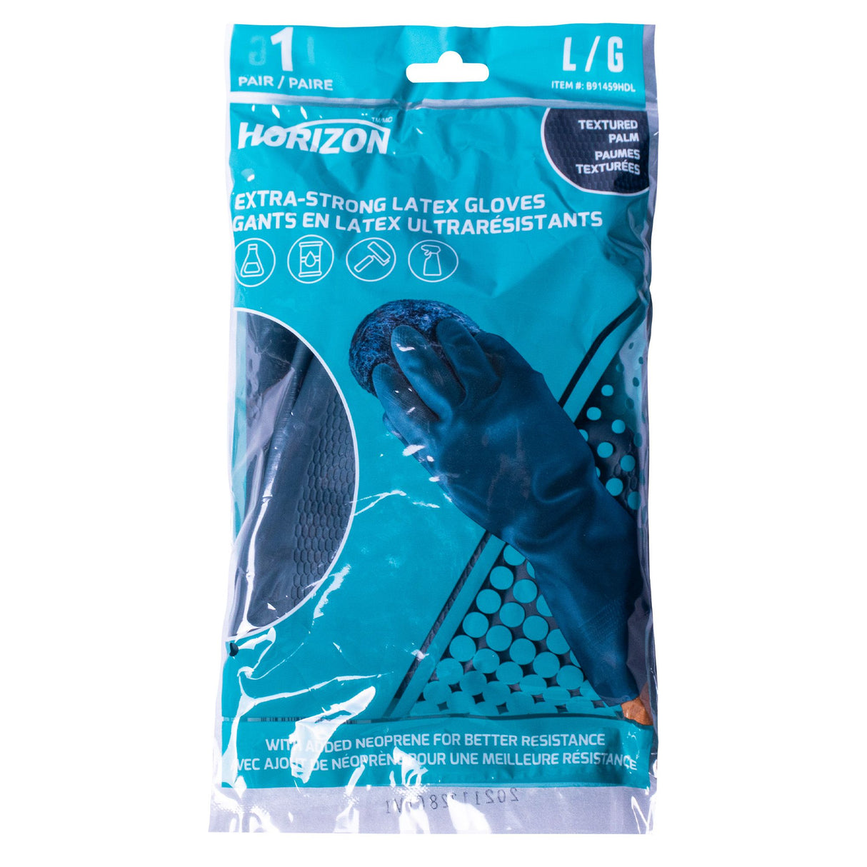 Gants en latex et néoprène de 28 mil, bleu