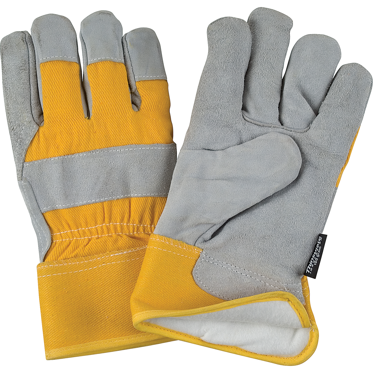 Gants d'ajusteur doublés pour l'hiver à chaleur supérieure, Paume en Cuir de vache refendu, Doublure en Thinsulate