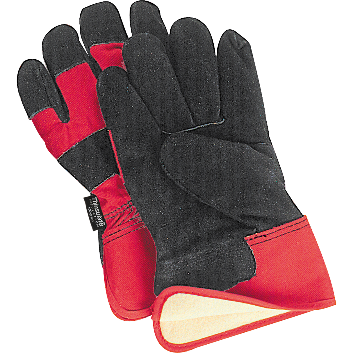 Gants d'ajusteur doublés pour l'hiver à chaleur supérieure, Paume en Cuir de vache refendu, Doublure en Thinsulate