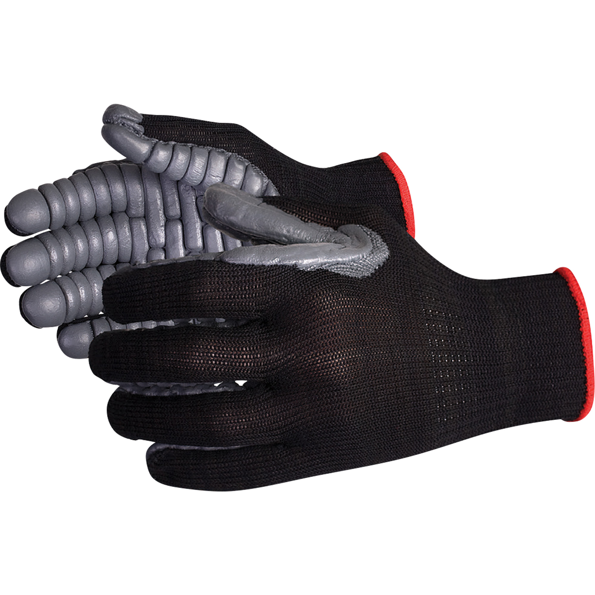 Gants antivibrations à doigts complets Vibrastop, taille grand, paume synthétique
