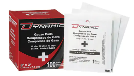 Boite de 100 gazes tampon 3'' x 3'' stérile