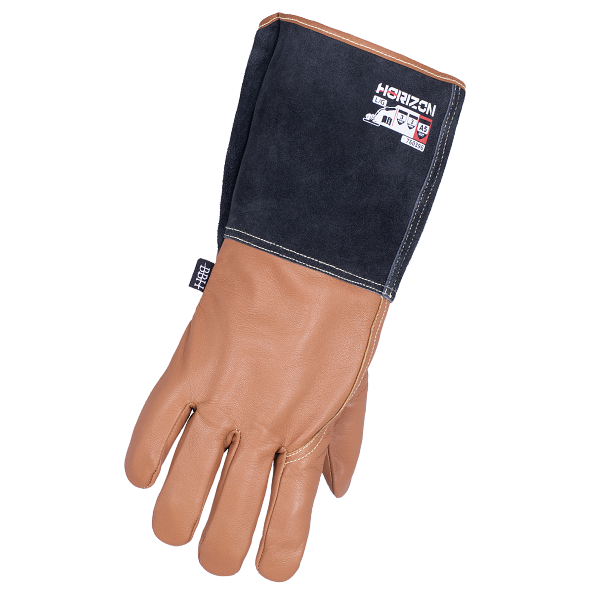 Gants de soudure en cuir de chèvre. brun