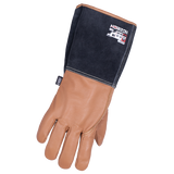 Gants de soudure en cuir de chèvre. brun