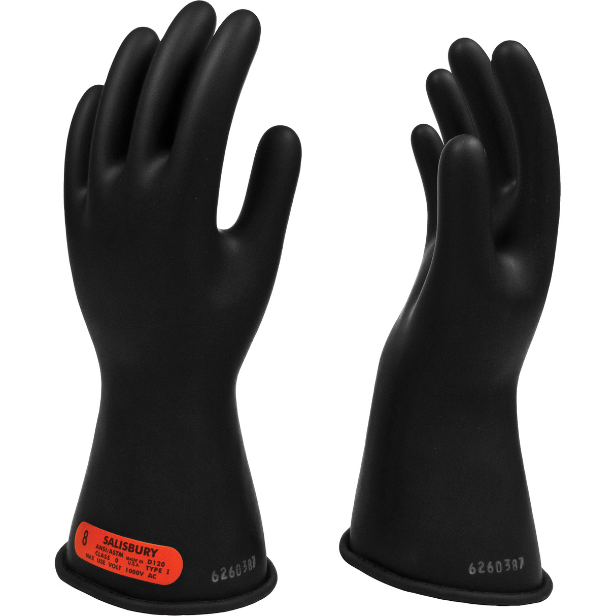 Gants isolants en caoutchouc, ASTM classe 0, 11" lo
