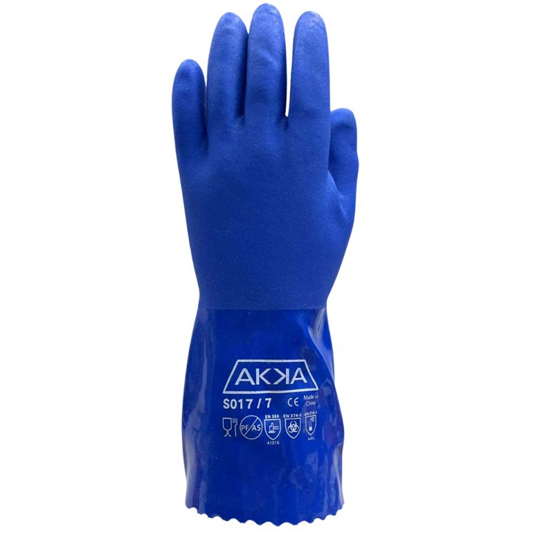 S017, Gant PVC triple, Alimentation, résistance chimique AJKL, 30 cm, flexible
