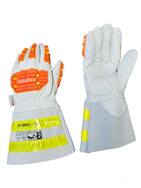 Gants d'hiver en peau de chèvre avec manchett? Gantelette