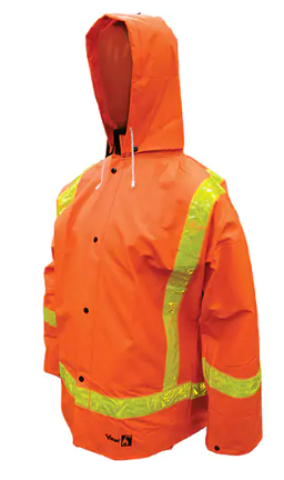 Vêtements imperméables en PVC ignifuges Open Road , Orange