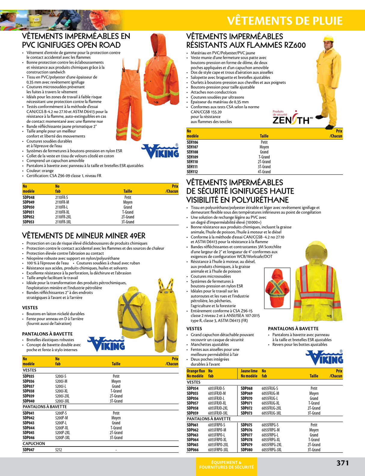 Vêtements imperméables en PVC ignifuges Open Road , Orange
