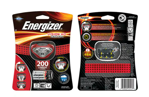 Lampe frontale Vision, DEL, 200 lumens, 8,5 hres de fonctionnement, piles AAA