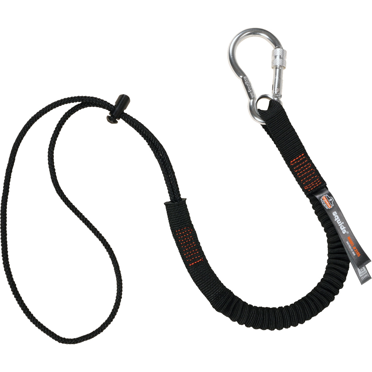 Paquet de 10 longes porte-outils Squids 3105, Tendeur, Mousqueton/boucle