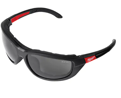 Lunettes de sécurité performantes avec coussins intérieurs , lentille fumée