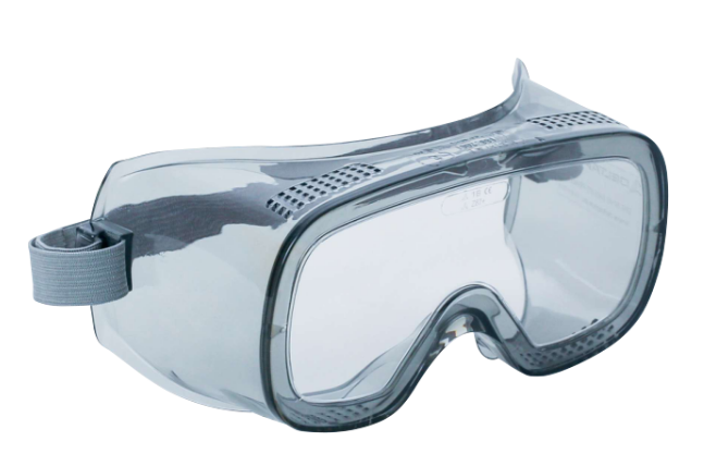 Lunettes masques de protection incolores à ventilation directe pour un usage court