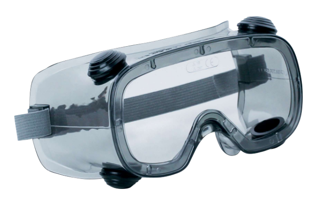 Lunettes masques de protection incolores à ventilation indirecte pour un usage court