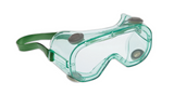 Lunette à évent indirect avec corps vert clair, lentille claire et revêtement 4A - sangle en néoprène