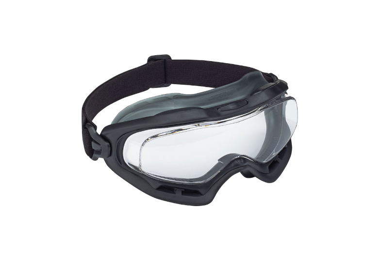 Lunette d'aération indirecte avec cadre noir, objectif clair et revêtement 4A - sangle FR