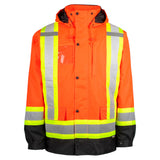 Manteau haute visibilité 7 en 1, orange haute visibilité/noir