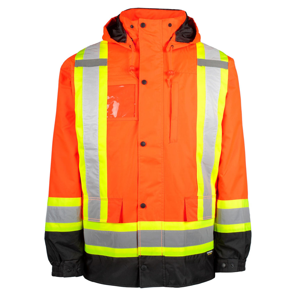 Manteau haute visibilité 7 en 1, orange haute visibilité/noir