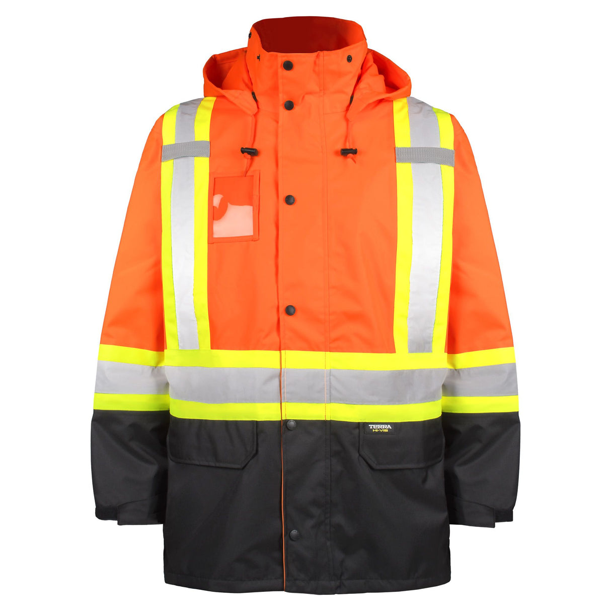 Manteau de pluie haute visibilité 300 derniers, Orange