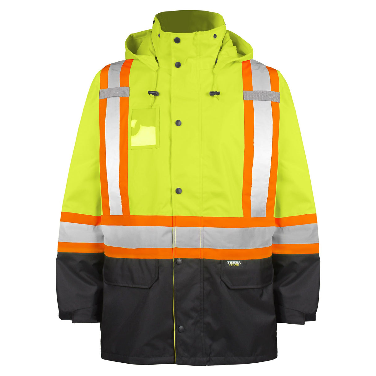 Manteau de pluie haute visibilité 300 derniers, Jaune