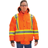 Parka d'hiver imperméable 7-en-1, Orange haute visibilité
