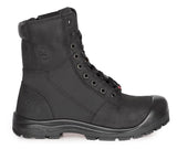 Pf368 Bottes de travail 8" en cuir, cap en acier pour femme, framboise, grandeur 5.5