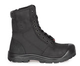 Pf368 Bottes de travail 8" en cuir, cap en acier pour femme, framboise, grandeur 5.5