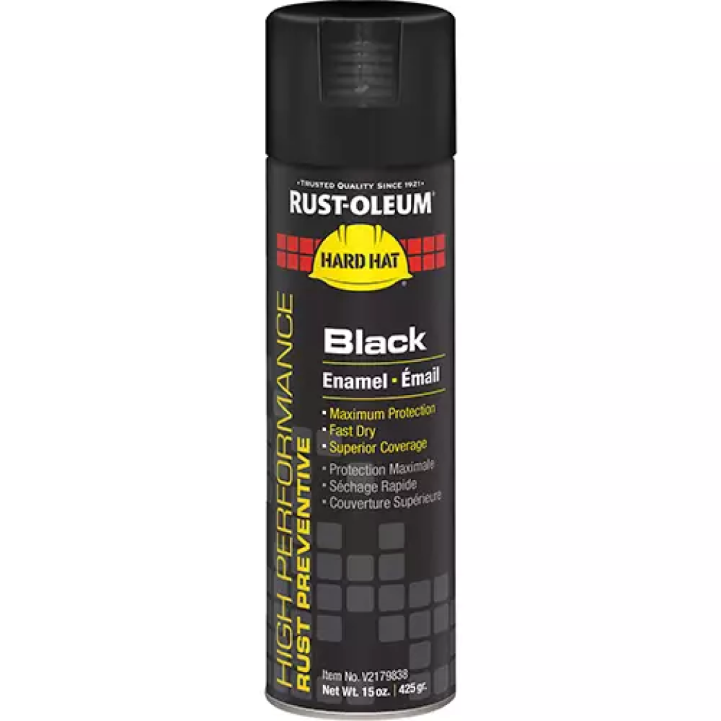 Peinture-émail en aérosol système V2100, noir, brillant, 15 oz, canette aérosol