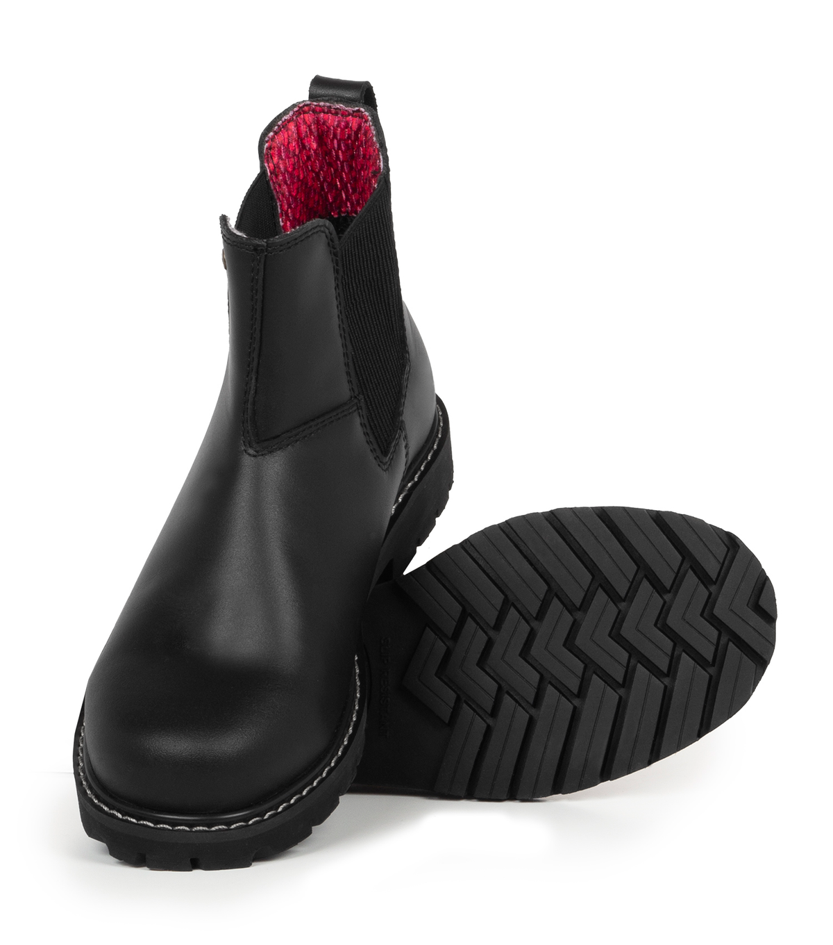 PF6006, noir, bottes  de travail 6" en cuir, cap en acier pour femme