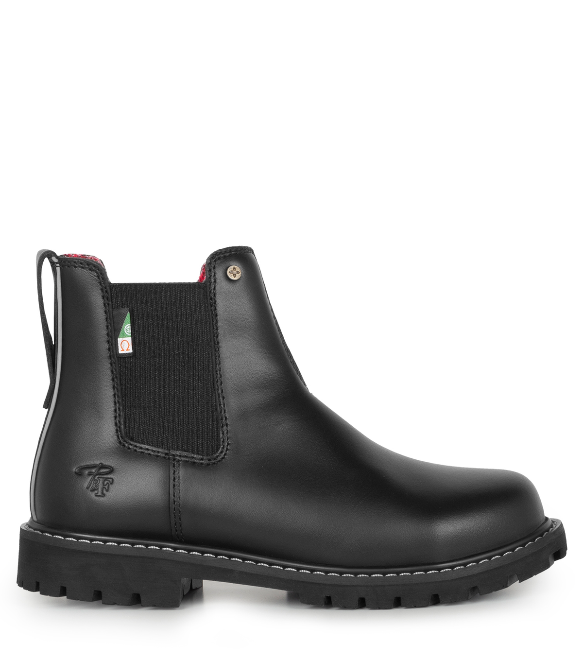 PF6006, noir, bottes  de travail 6" en cuir, cap en acier pour femme