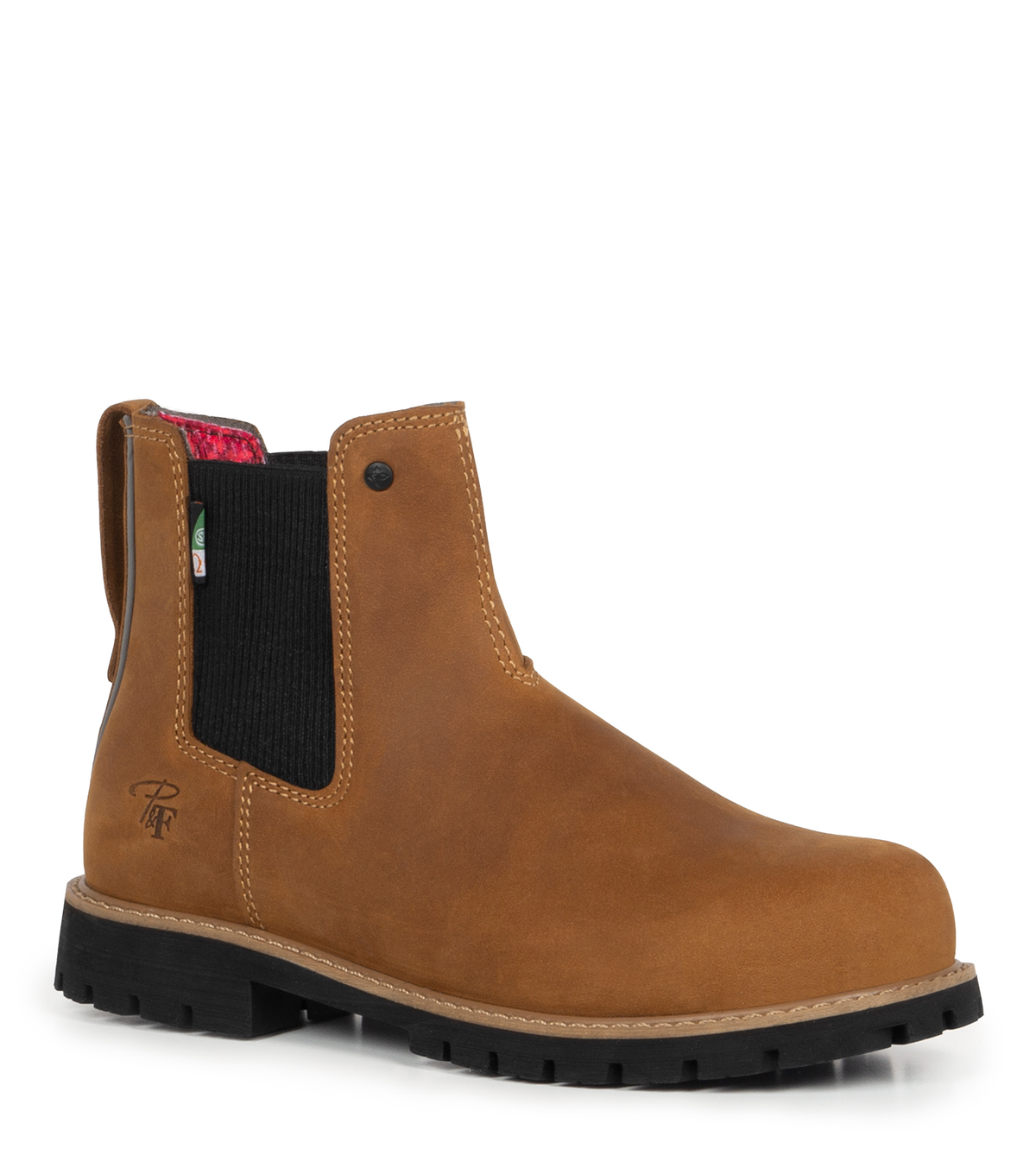 PF6006 Camel, bottes  de travail 6" en cuir, cap en acier pour femme