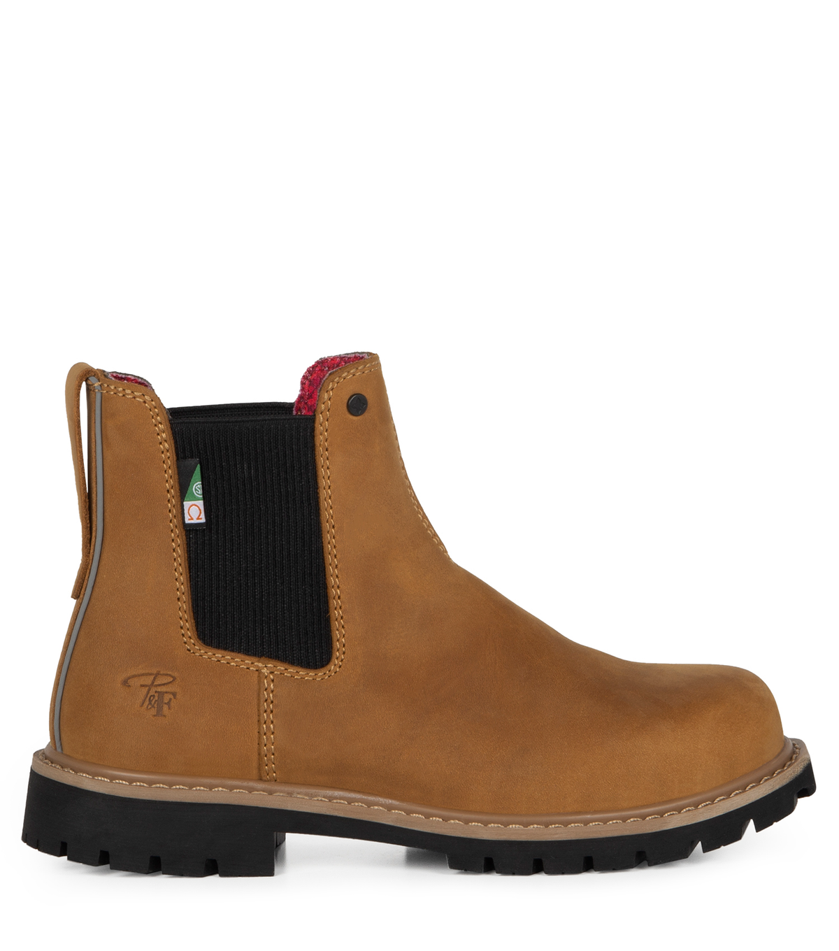 PF6006, camel, bottes  de travail 6" en cuir, cap en acier pour femme