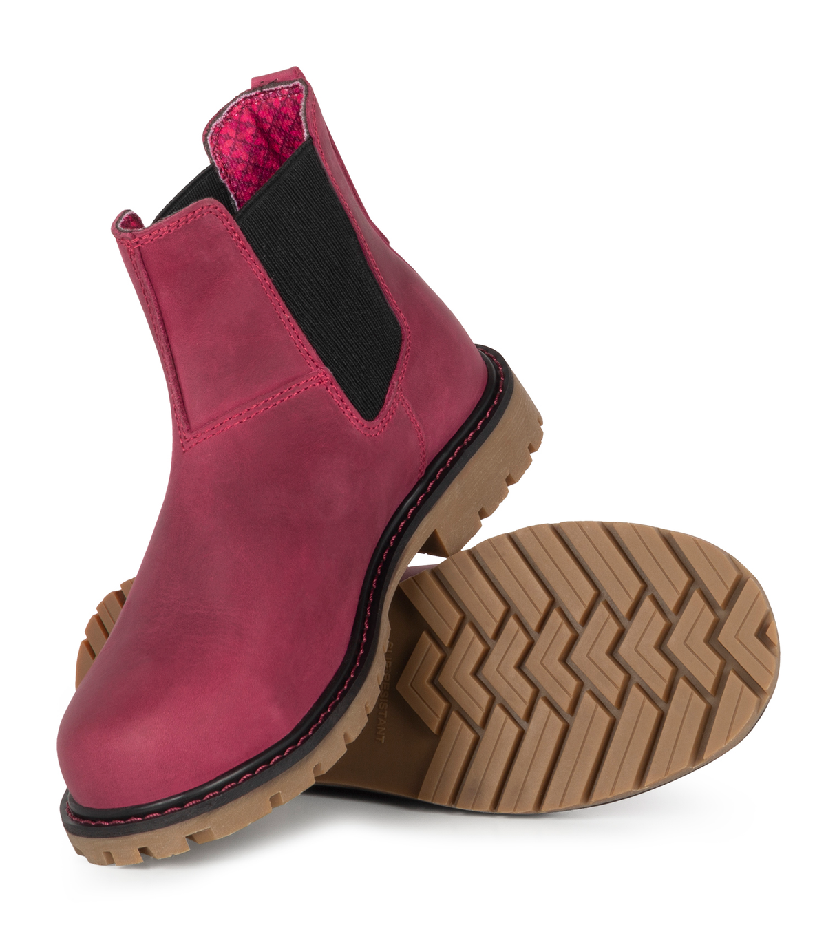 PF6008, framboise, bottes  de travail 6" en cuir, cap en acier pour femme