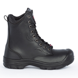 S552, noir, bottes  de travail 8" en cuir, cap en acier pour femme