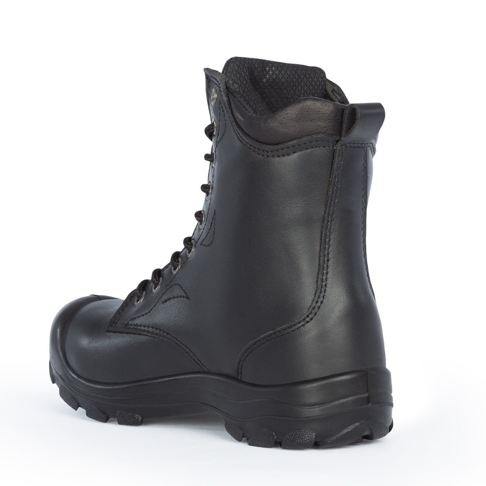 S552, noir, bottes  de travail 8" en cuir, cap en acier pour femme
