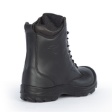 S552, noir, bottes  de travail 8" en cuir, cap en acier pour femme