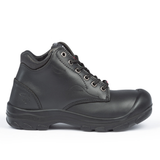 S559 Noir, bottes  de travail 6" en cuir, cap en acier pour femme