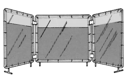 Écran et cadre pour soudage, Jaune, 5' x 5'