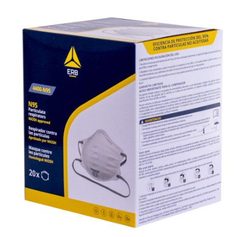 Boite de 20 masques contre les particules N95