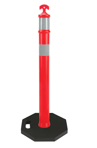 Poteau délinéateur haute visibilite, 42" h, orange