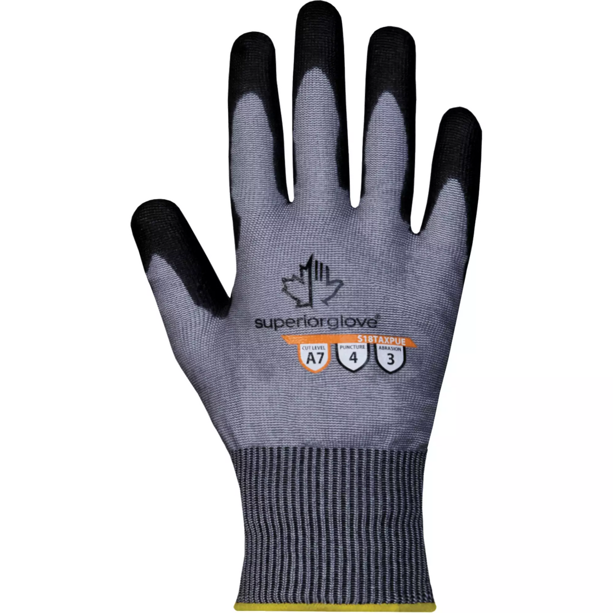 Gants résistant à la coupe S18TAXPUE, calibre 18, revêtement polyuréthane, enveloppe en TenActiv, ASTM ANSI niveau A7